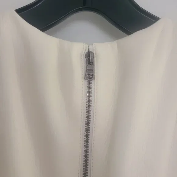 ALICE + OLIVIA Riss Puff Sleeve White Vegan Leather Mini Dress Size 0 ALICE + OLIVIA Riss Puff Sleeve White Vegan Leather Mini Dress Size 0